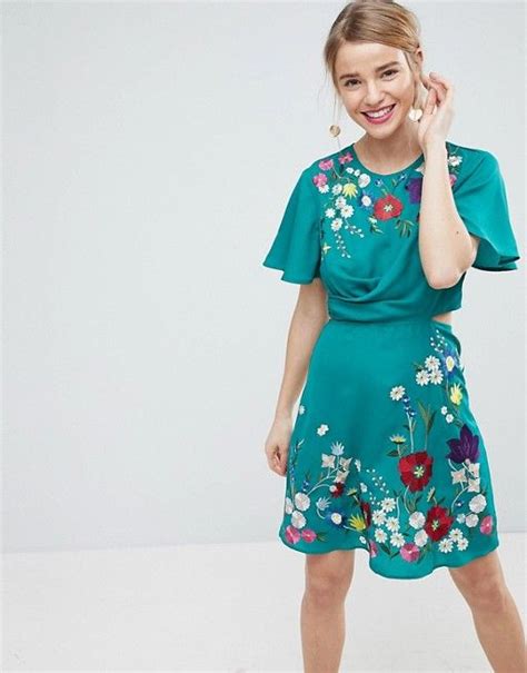 Discover Fashion Online Flower Embroidered Dress Floral Embroidery