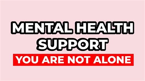Mental Health Support Your Are Not Alone Live Youtube