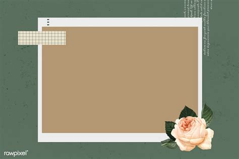 Download Premium Vector Of Blank Collage Photo Frame Template On Green