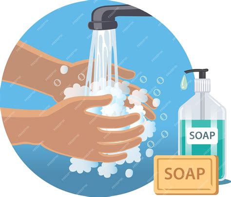 Premium Vector Wash Your Hands Regularly With Soap And Water At Least
