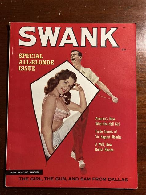 Swank Magazine September 1958 All Blonde Issue British America Etsy