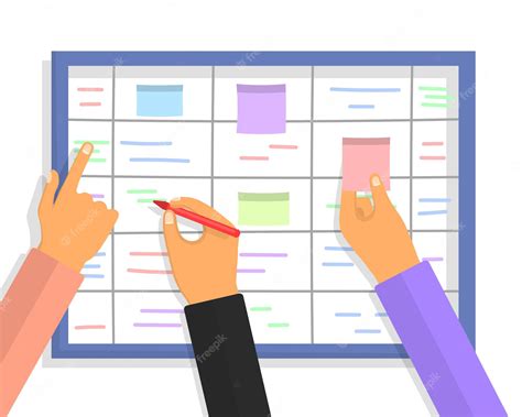 Premium Vector Scrum Task Board Concept With Human Hands Holding