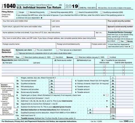 1040 Form 2020 Pdf 1040 Form Printable