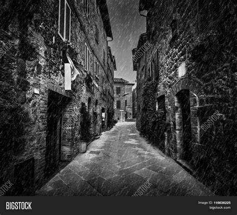 Dark Narrow Street Old Italian Town Image And Photo Bigstock