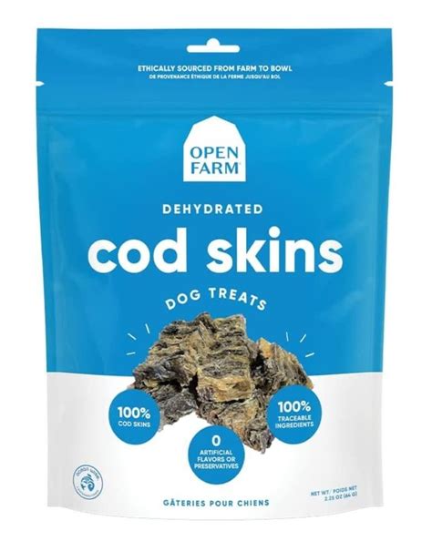 Open Farm Open Farm Dehydrated Cod Skin Dog Treat 225oz The Fish And Bone