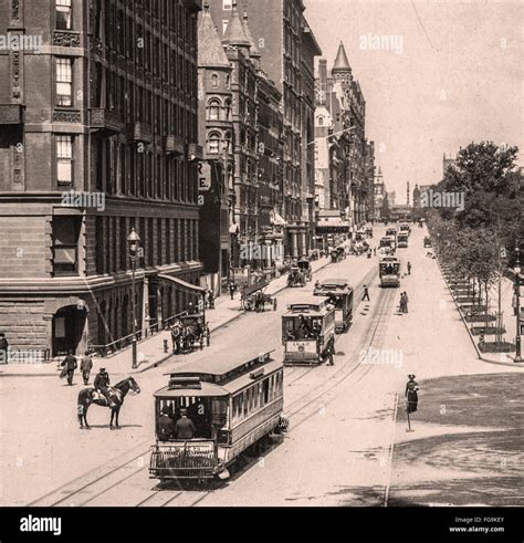 Streets Of New York In The Late 19th Century Stock Photo Alamy