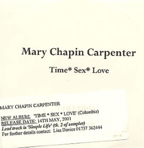 mary chapin carpenter time sex love uk promo cd r acetate 190590