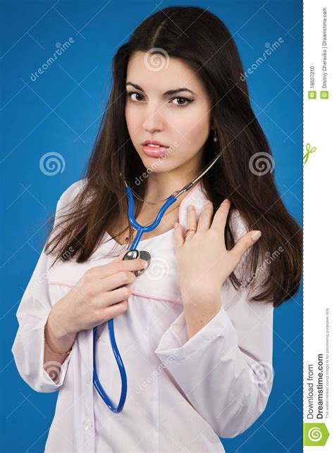 Young Nurse With A Stethoscope Stock Photo Image 18607210