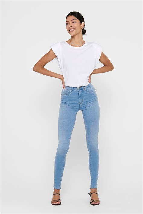 Buy Only Light Blue High Waist Stretch Skinny Jeans From The Next Uk
