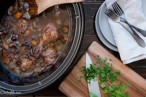Slow Cooker Coq Au Vin Easy Gourmet Recipe Betsy Life