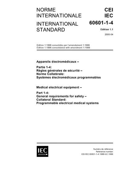 Iec 60601 1 4 Ed 11 B2000 Medical Electrical Equipment Part 1 4