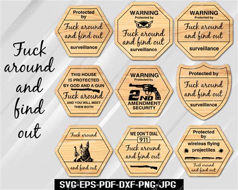 Protected by Fuck Around and Find Out Svg Security Sign - Etsy Canada