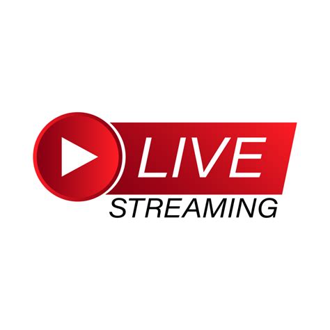 Live Streaming Red Vector Icon Design For The Broadcast System Live