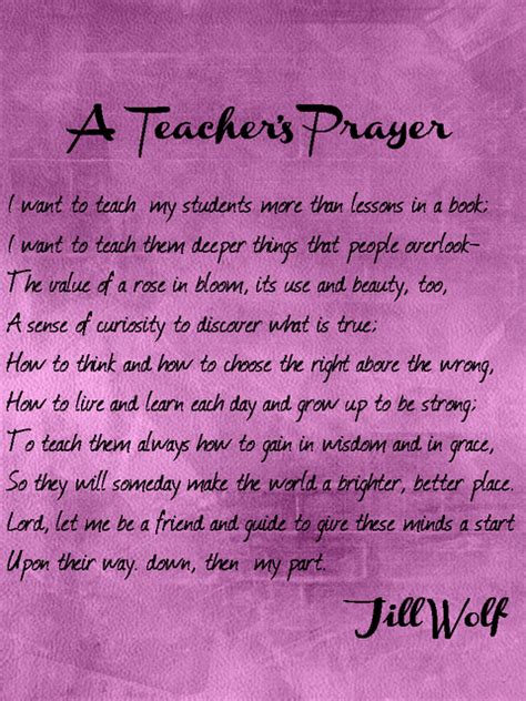 A Teachers Prayer