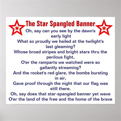 The Star Spangled Banner Poster