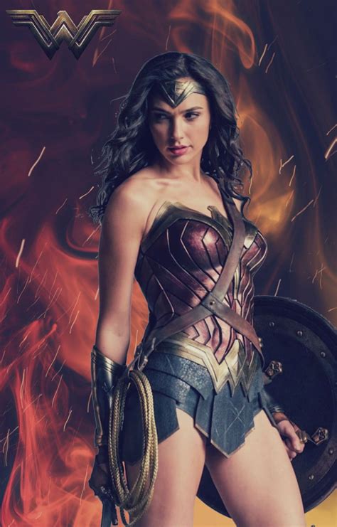 Wonder Woman Gal Gadot Sexy Movie Poster Dc Comics Gsm