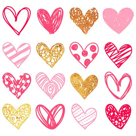 Free Doodle Heart Clip Art Corazones Imprimibles Doodle Corazón