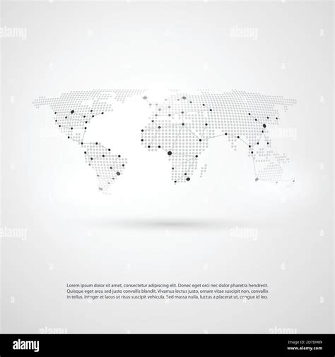 Cloud Computing And Networks With World Map Abstract Global Digital