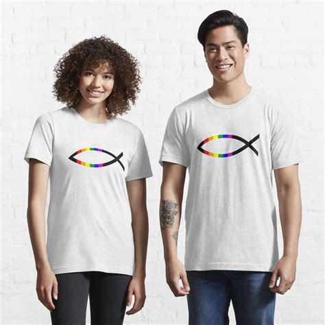 Rainbow Jesus Fish For Lgbt And Christian Allies T Shirt For Sale By