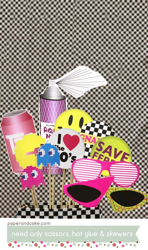 80s Photo Booth Props Printable Free Free Printable