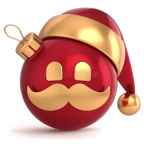 Christmas Ball Avatar Santa Claus Hat Ornament New Year Bauble Stock