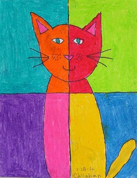 Step by step on how to make a romero britto style cat. Draw a Romero Britto Cat · Art Projects for Kids | Easy ...