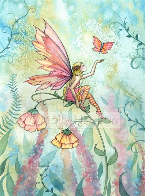 Fantasy Flower Fairy Fine Art Print By Molly Harrison Etsy