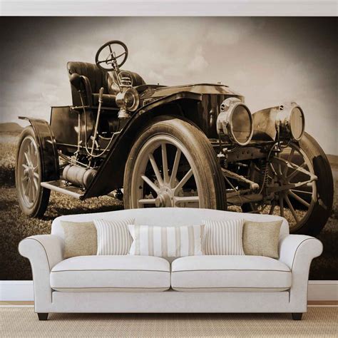 Vintage Car Wall Paper Mural Buy At Europosters