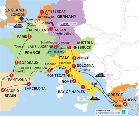 Spain, italy, germany and france: Map Of Italy And Spain