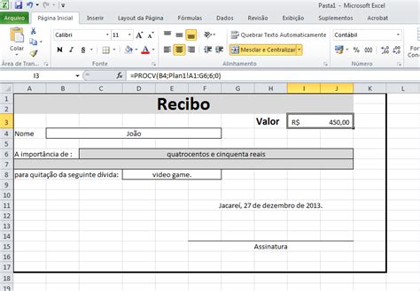 Saiba Como Criar Um Recibo No Excel Blog De Informática Cursos