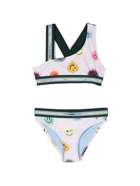 Molo Smiley Face Print Bikini Set Farfetch