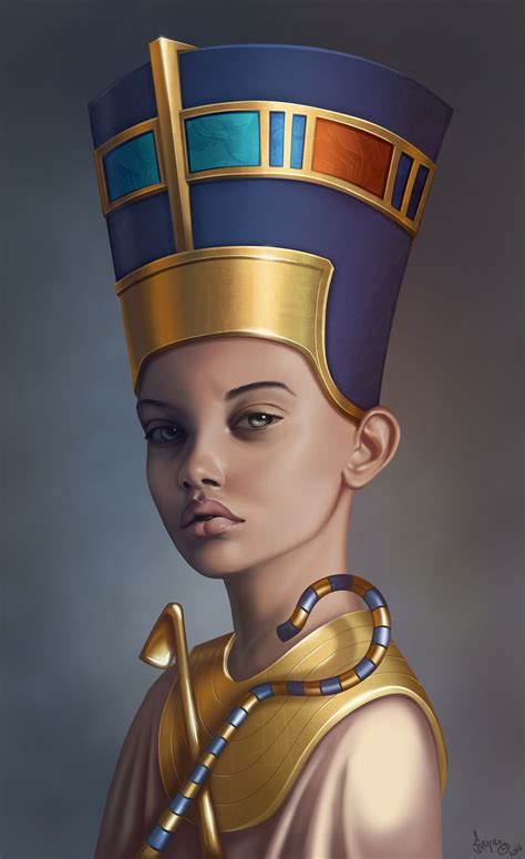 Artstation Nefertiti Sonya Novosolov Natan Nefertiti Art Egyptian