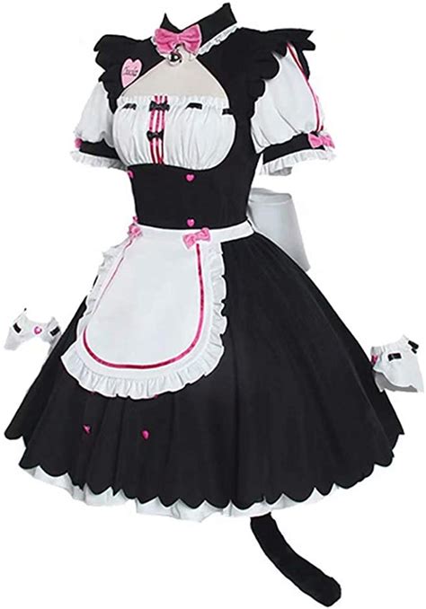 Anime Nekopara Chocola Vanilla Cosplay Costume Japanese Gothic Maid