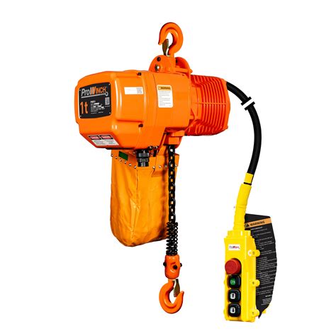 1 Ton Electric Chain Hoist 2 Speed 2200 Lbs Load Capacity 20ft Lifting