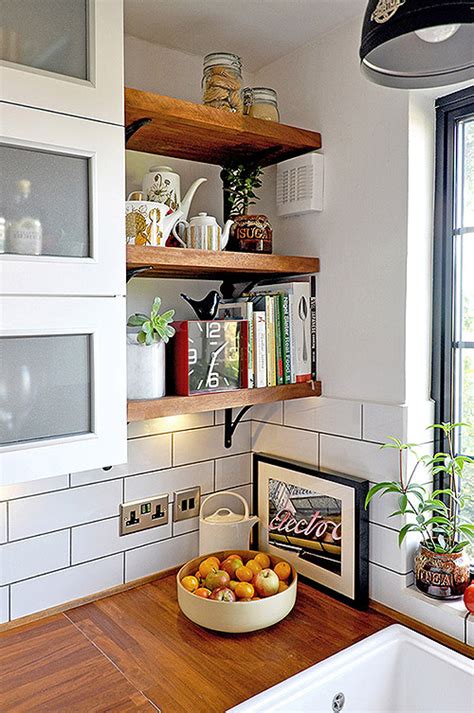 Things get lost in corner cabinets. 65 Ideas Of Using Open Kitchen Wall Shelves - Shelterness