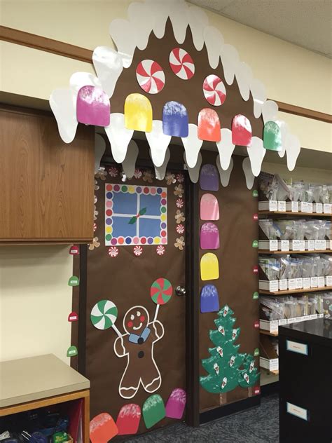 Gingerbread houses are a holiday staple, but it can be hard to find the perfect kit or the best decorations during the busy season. Gingerbread house classroom door decoration | Christmas ...