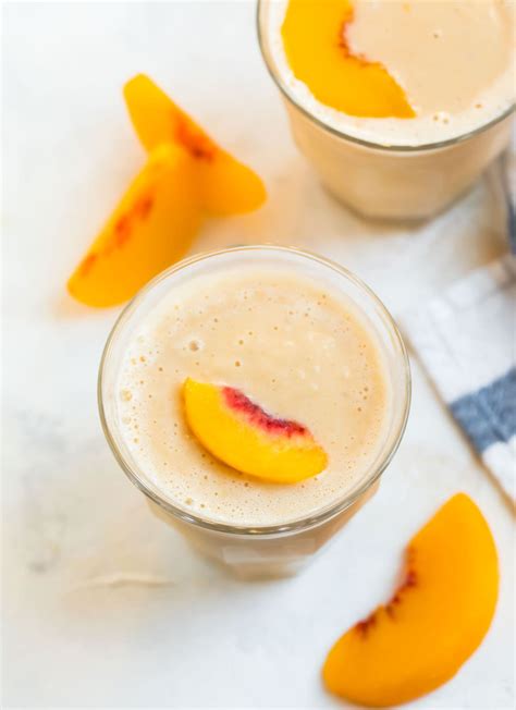Peach Smoothie Creamy And Healthy WellPlated Com