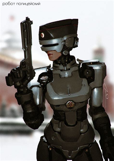 Russian Robocop Girl By Gerald Parel Robocop Concept Art