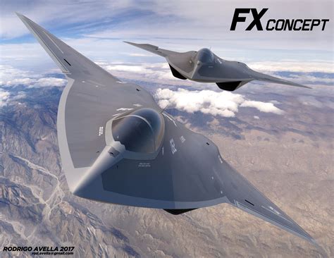 Fx Sixth Generation Concept Fighter Aircraft On Behance Airplane