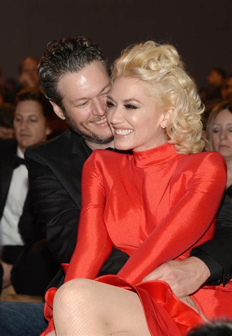 gwen stefani and blake shelton at clive davis party 2016 popsugar celebrity photo 8