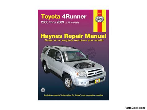 Toyota 4runner Repair Manual Service Manual Haynes 2004 1995 2002