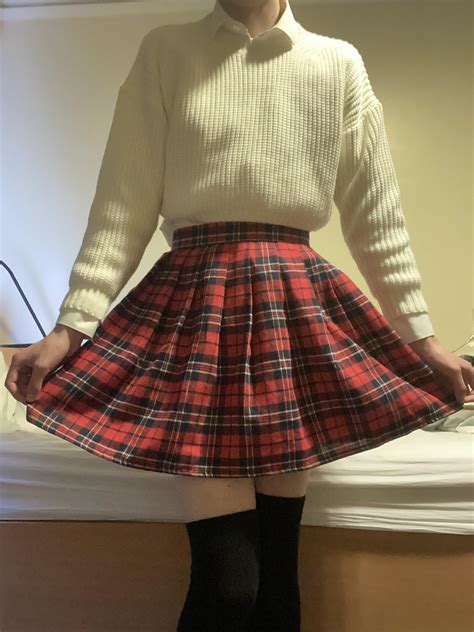 This Outfit With The Red Plaid Skirt Is Amazing R Femboy