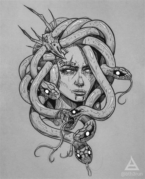 Medusa Drawing Medusa Drawing Art Drawings Beautiful