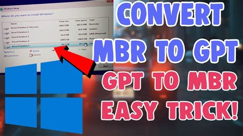 How To Convert Mbr To Gpt While Installing Windows Convert Gpt To