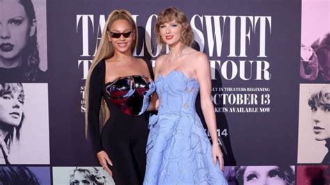 Treaty Of Versailles For Stan Twitter Beyonce Taylor Swift Pose Together At Eras Tour Movie