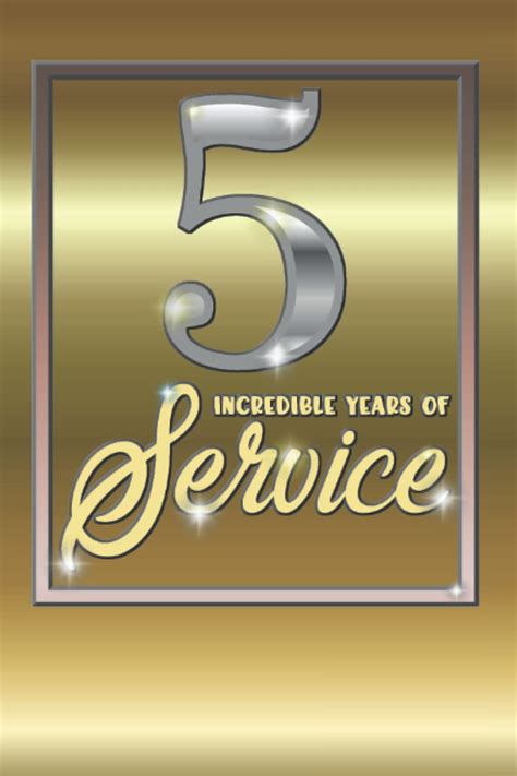 Buy 5 Years Of Service Journal Fifth Year Work Anniversary Employee