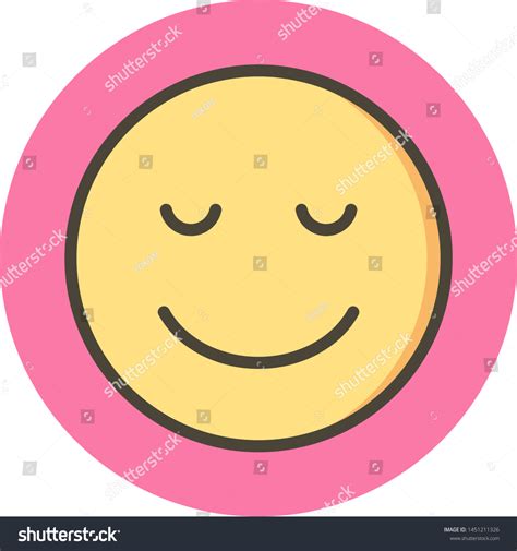 Calm Emoji Icon Trendy Style Isolated Stock Vector Royalty Free