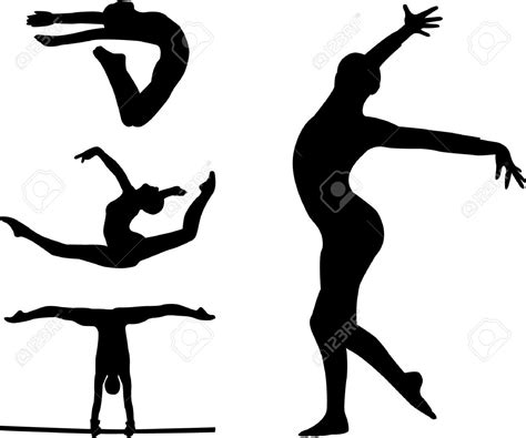 gymnastic silhouettes royalty free cliparts vectors and stock illustration image 8255644