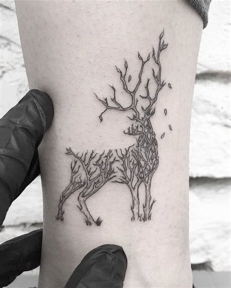 Top 15 Deer And Tree Tattoo Designs Petpress