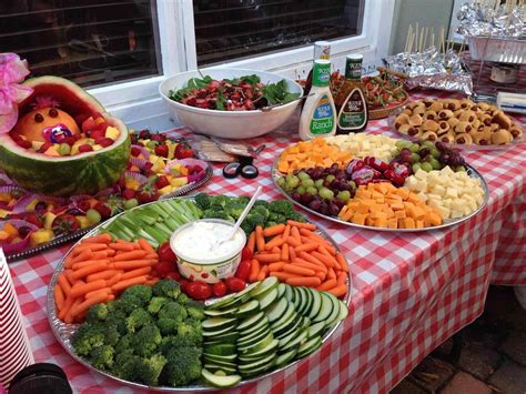 Find a variety of tasty graduation party food ideas, delicious appetizers, and drink ideas to inspire your grad's party party food themes. Bridal Shower Food Ideas | Outdoor party foods, Bbq ...
